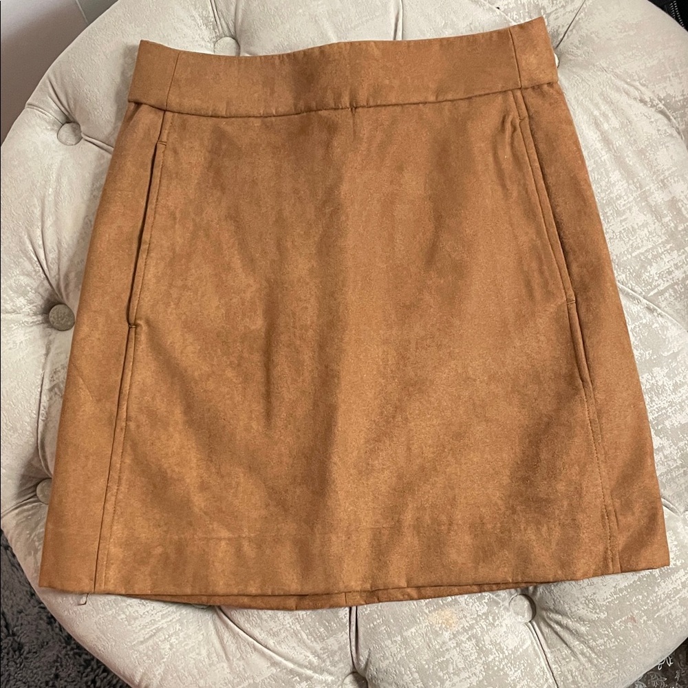 Tan Suede Mini Skirt